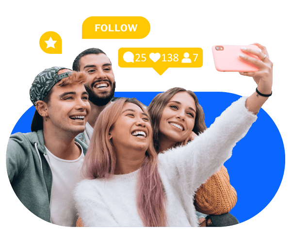 Envision students taking a selfie